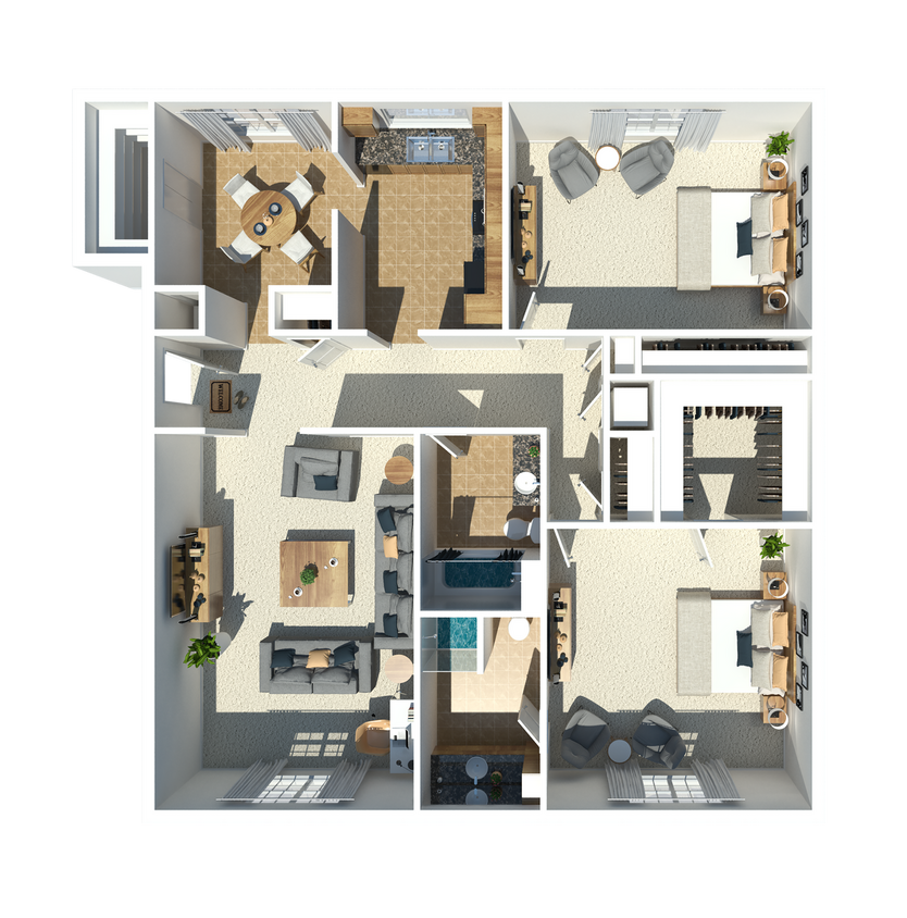 2 Bedroom 2 Bathroom - Lilac
