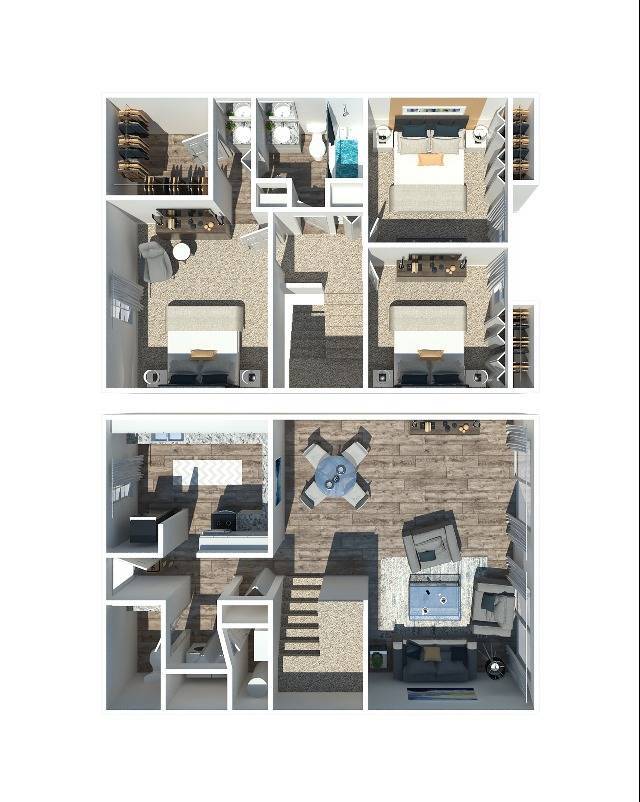 3 Bedroom 2.5 Bath - 3 Bedroom Townhome