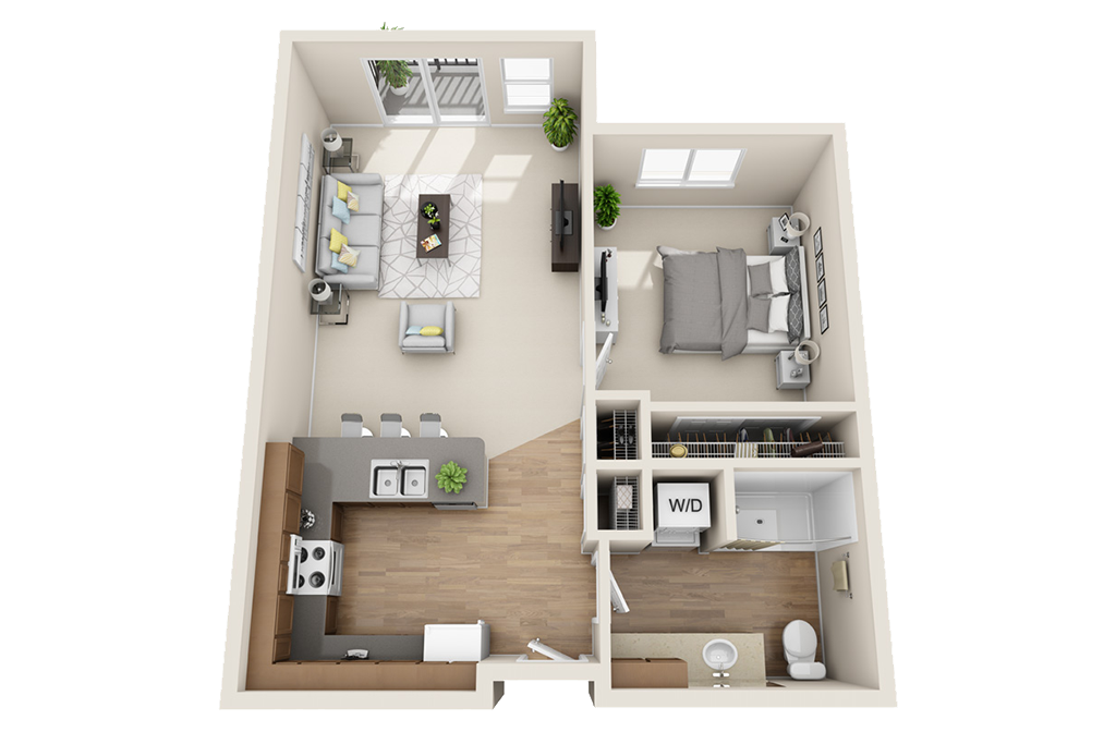 Floor Plan - 1x1 - B2
