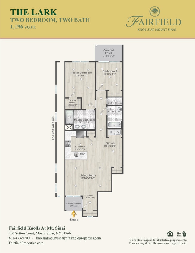 Lark 2BR 2BA Lower With Porch - LARK 2BR/2BA Lower With Porch