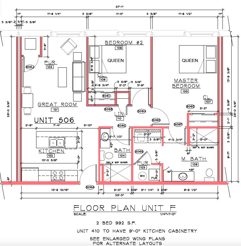 Floor Plan - 2 Bedrooms, 2 Bathrooms