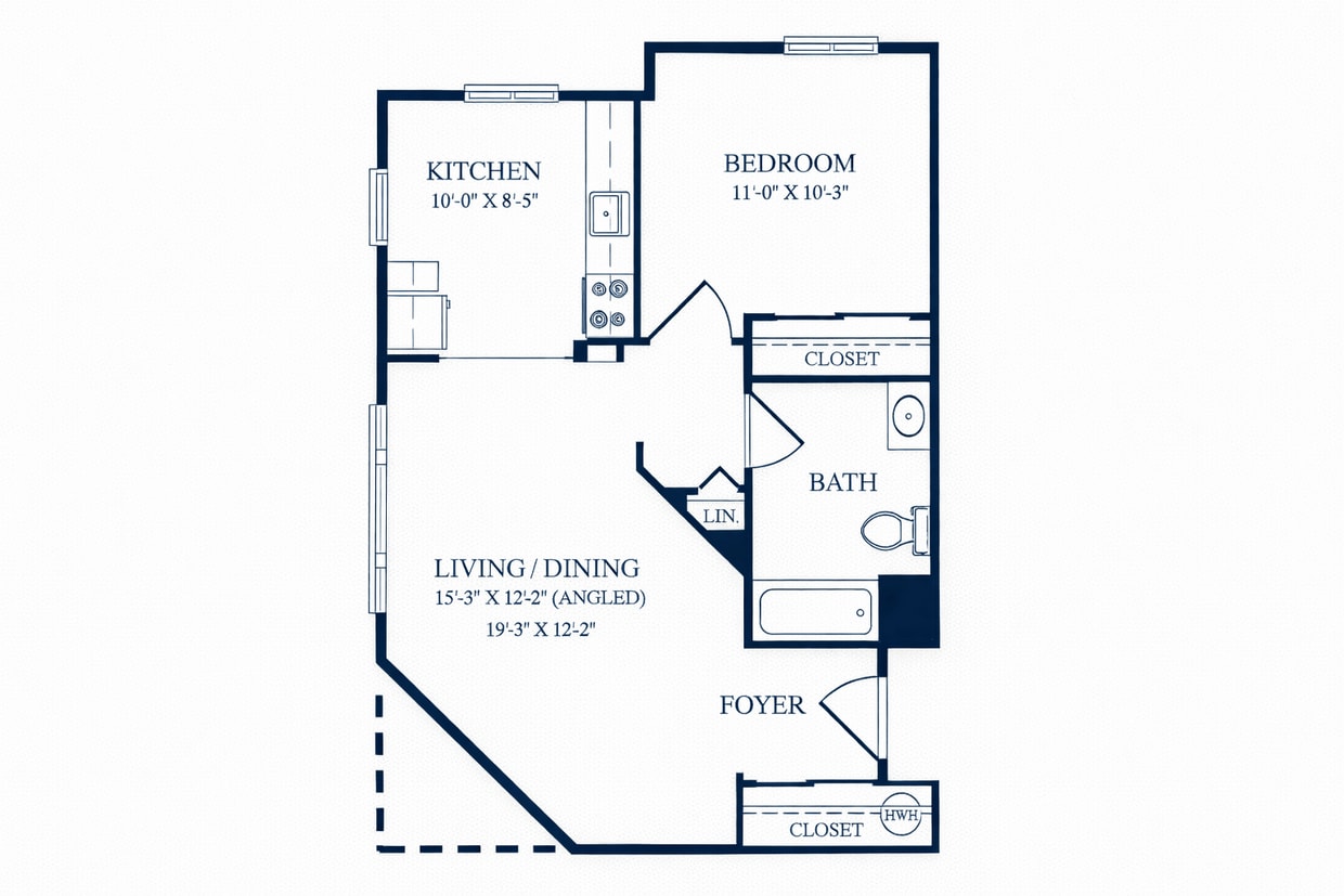 Floor Plan - CE50 | 1x1