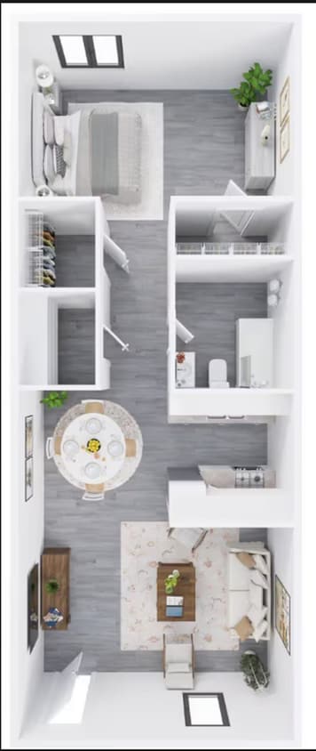 Floor Plan - Premium 1 Bed with Washer Dryer Hookups and Bal...