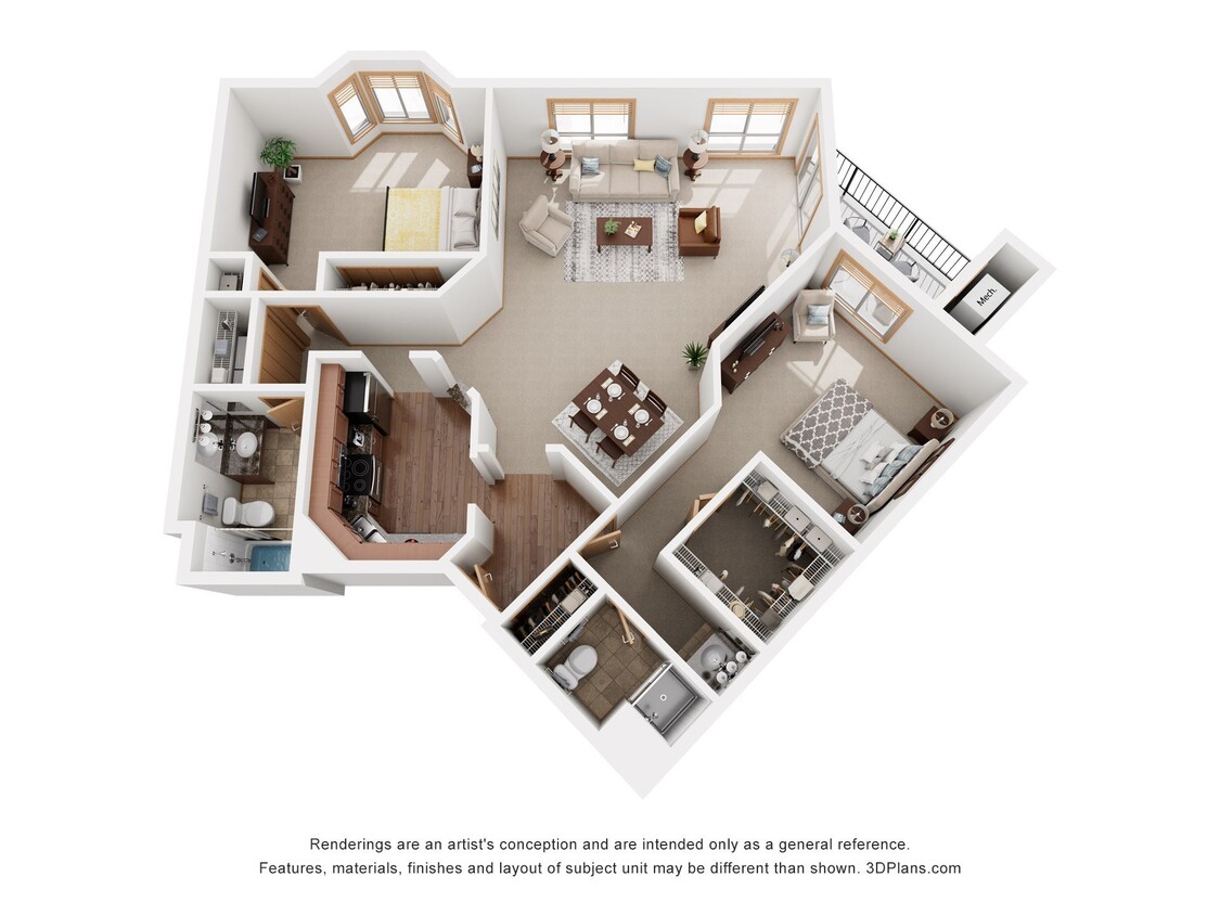 Floor Plan - 2 Bedroom 2F