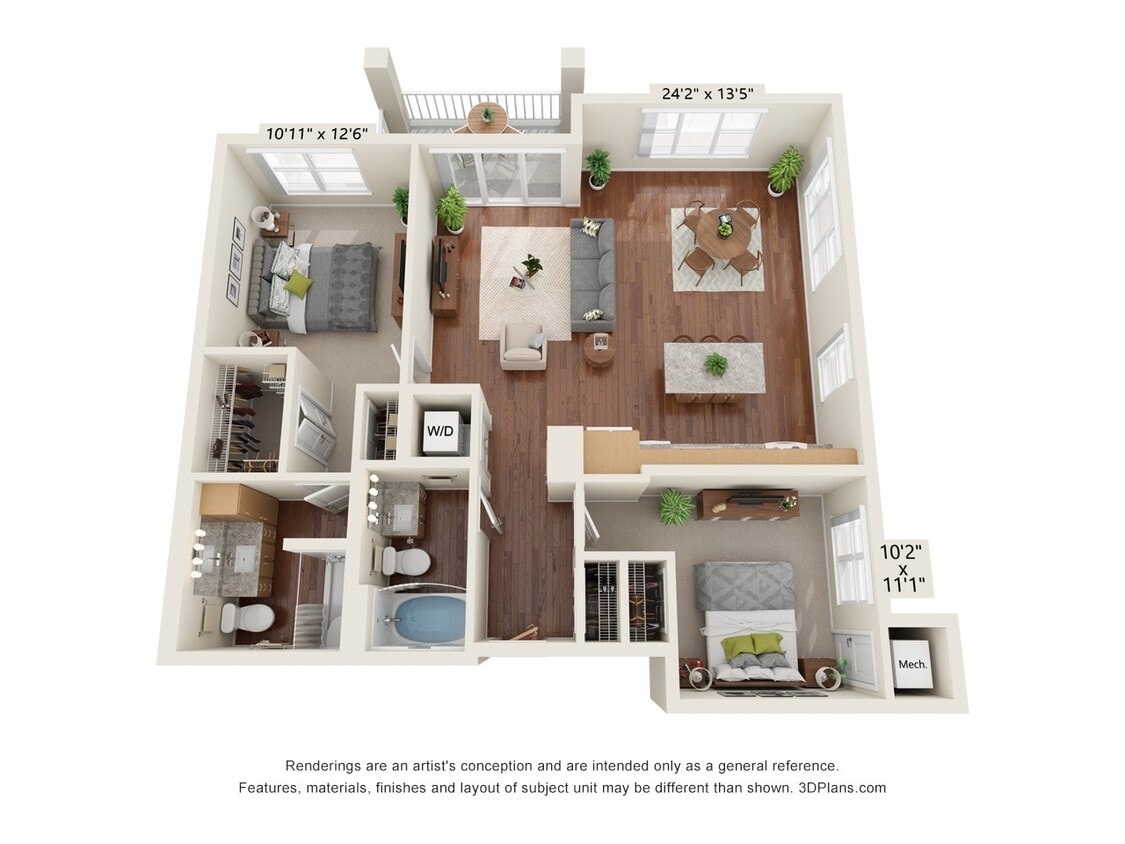 Floor Plan - Two Bedroom 2G