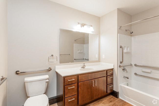 2BR, 1BA - 1,001 SF - Bathroom - Garfield School Apartments