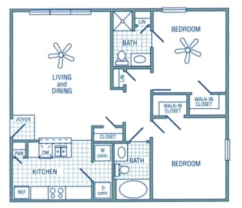 2 Bedroom / 2 Bathroom - 2x2
