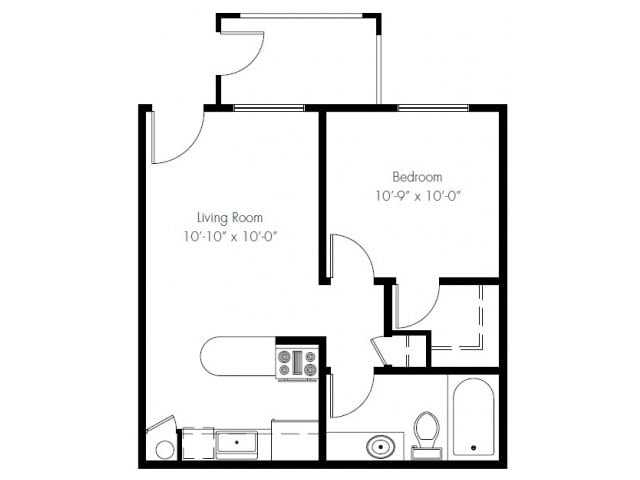 1BR/1BA - A1