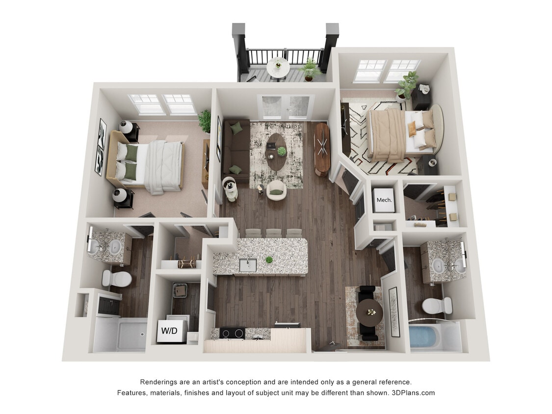 Monoghan 933 sq ft 2BR - The Sampson
