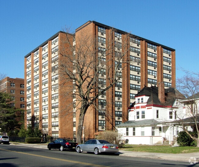 View from the southeast across West State Street - J. Conner French Towers Rental