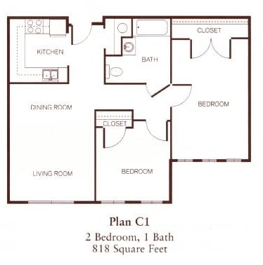 Floor Plan - Two-Bedroom