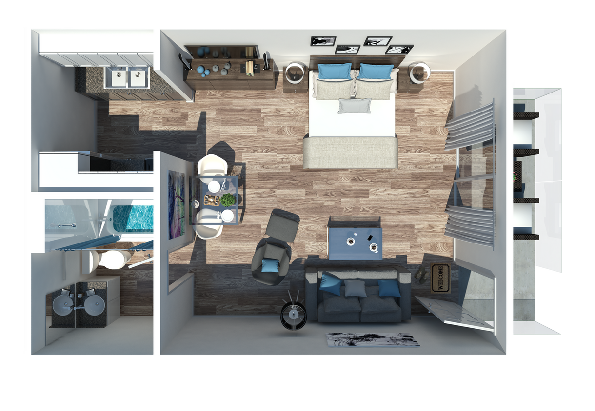 Studio Floorplan - Titan