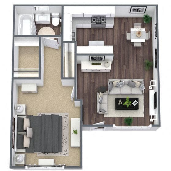 Floor Plan - 1 Bedroom 