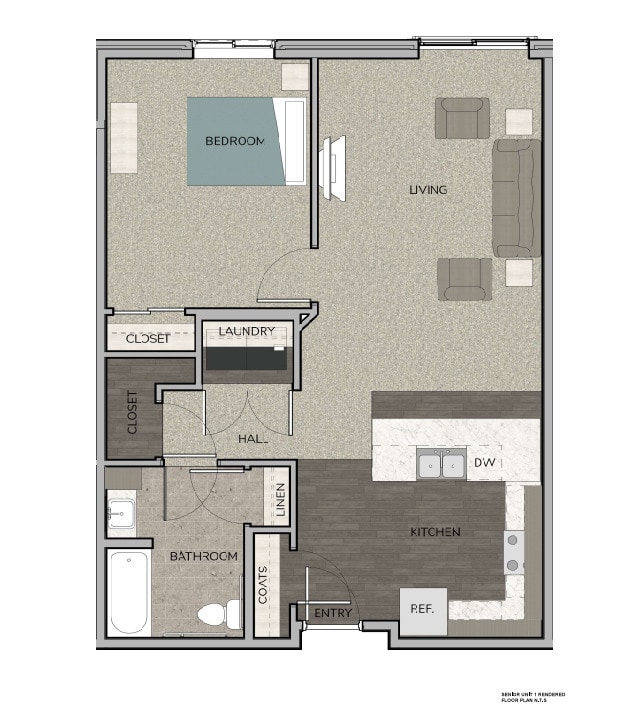 Clock Tower Senior 1x1 - 1 Bedroom Affordable