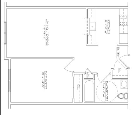 1BR/1BA - 1 Bedroom Income Restricted