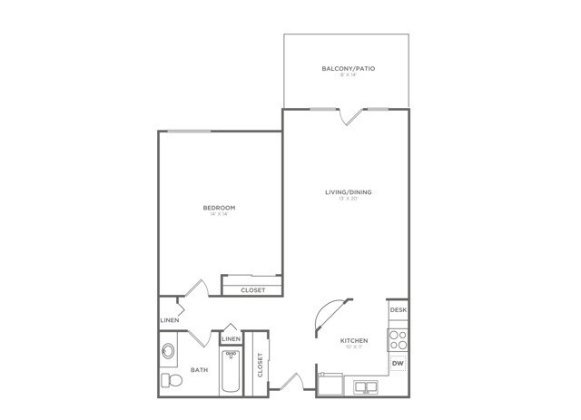 A1E | 1x1 | 938 sq ft - A1E