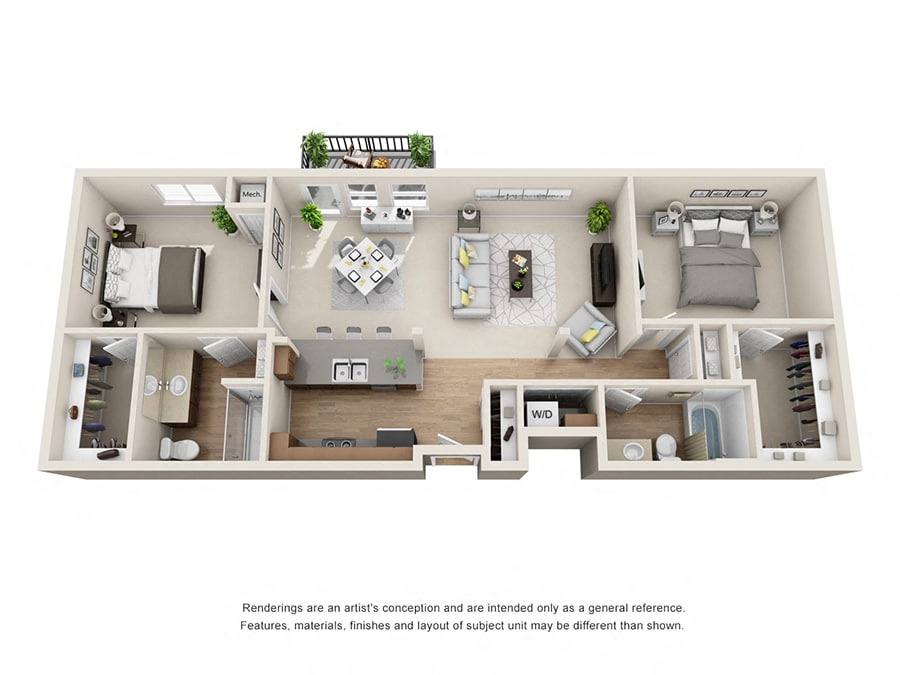 Floor Plan - 2x2- D4
