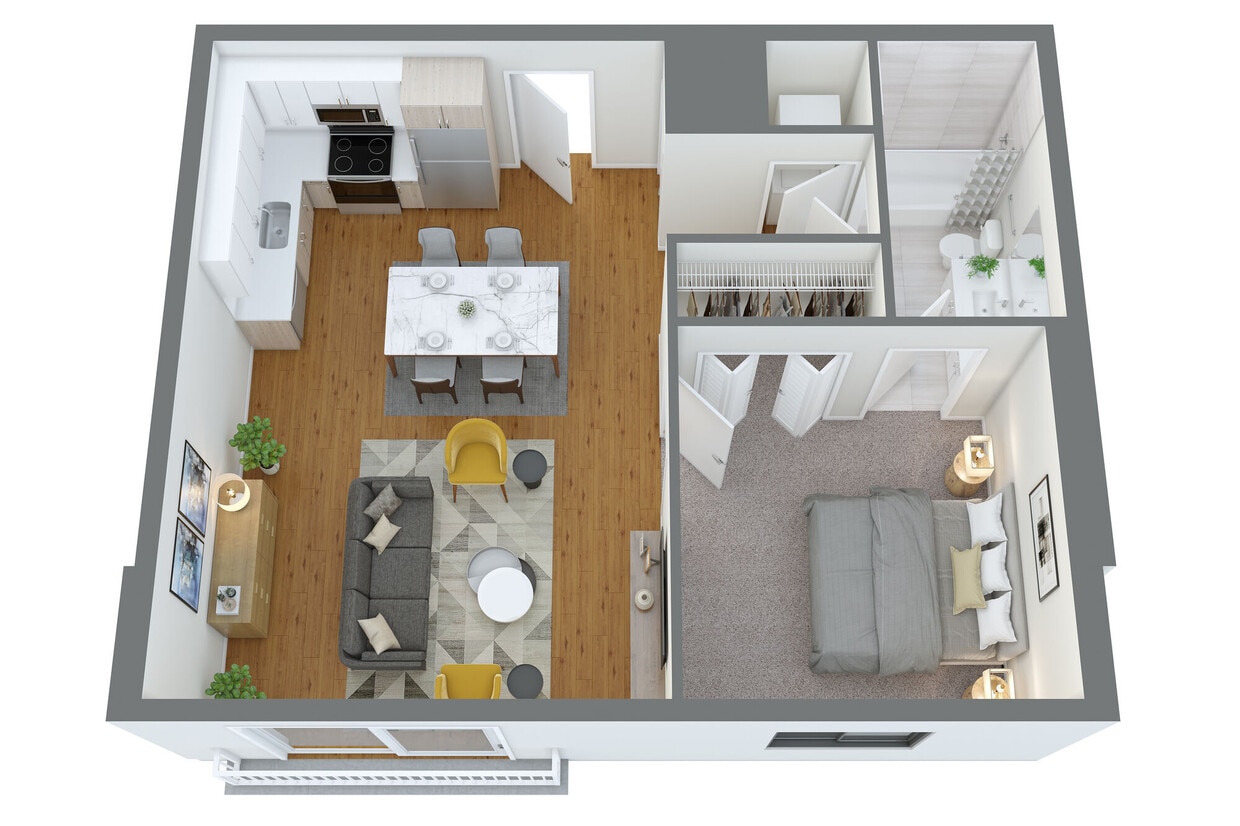 Floor Plan - A8 1 Bed/1 Bath