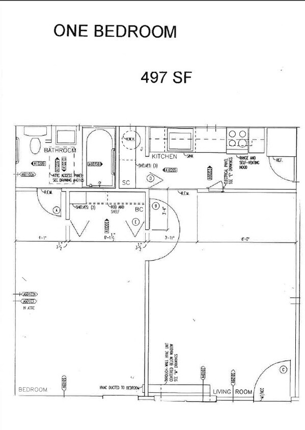 Floor Plan - One Bedroom