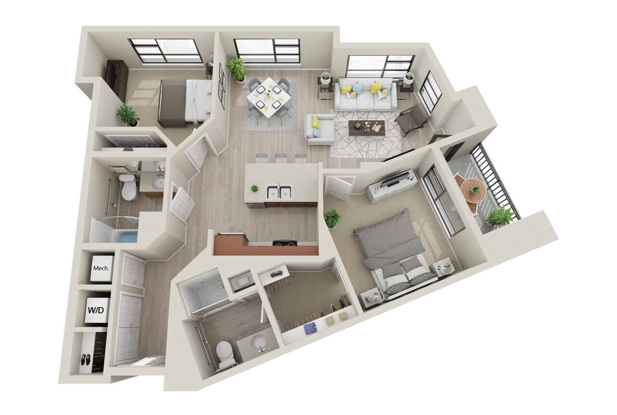 Floor Plan - 2 Bedroom H