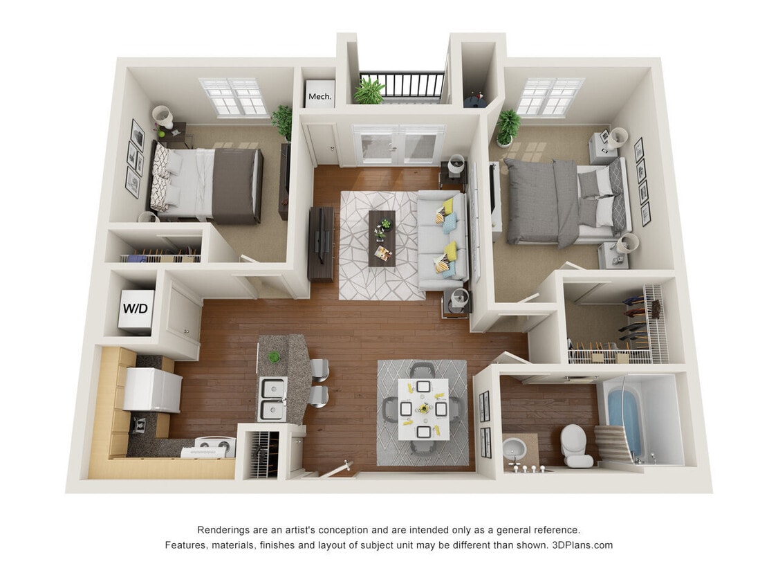 Floor Plan - 2x1