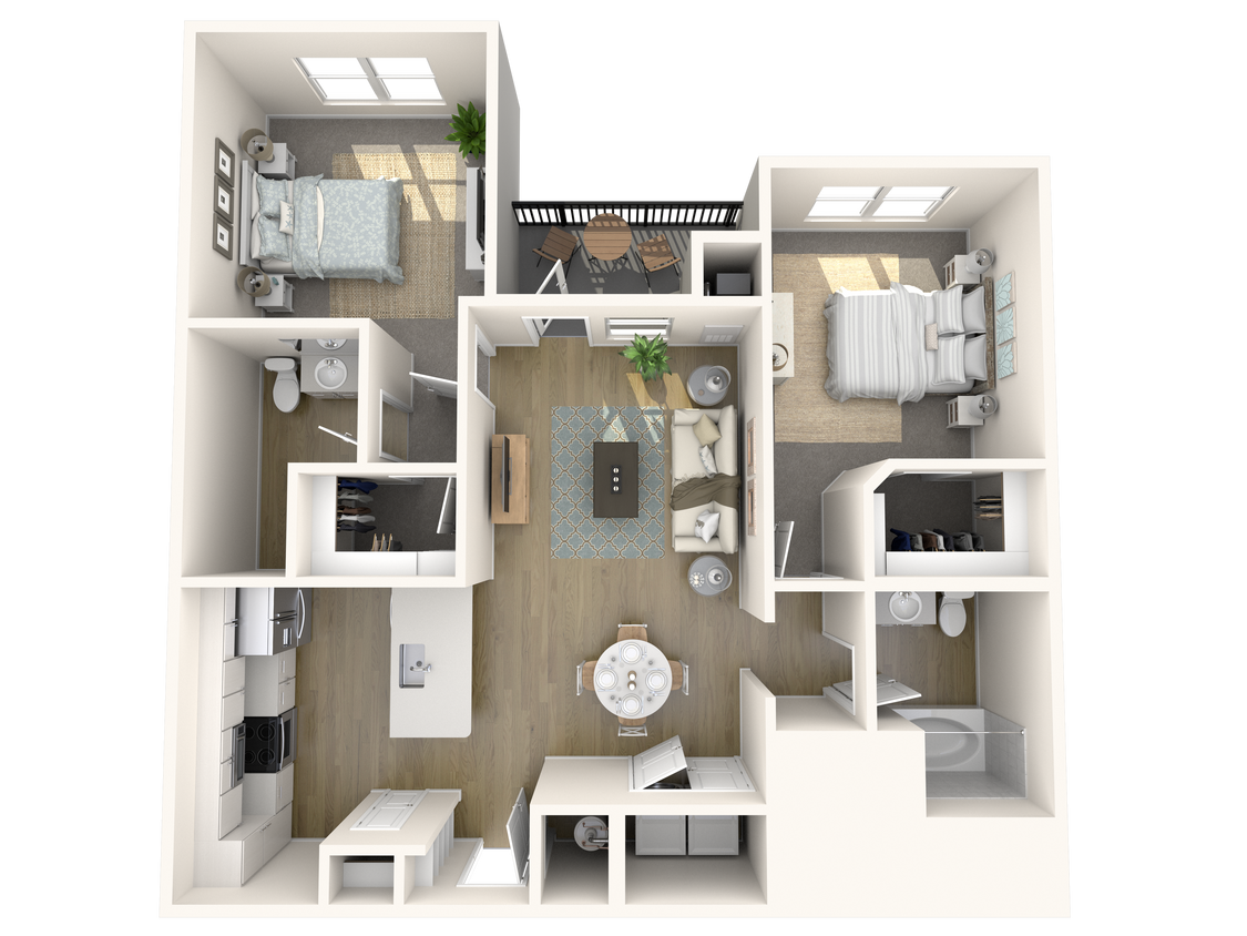 B2 | 2x2 | 1042 sq ft - B2