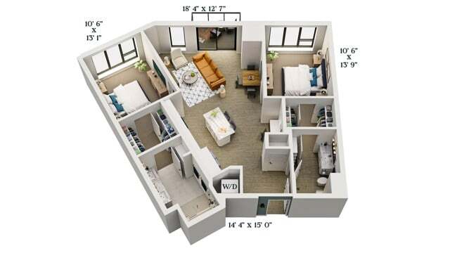 C5 | 2x2 | 1126 sq ft - C5