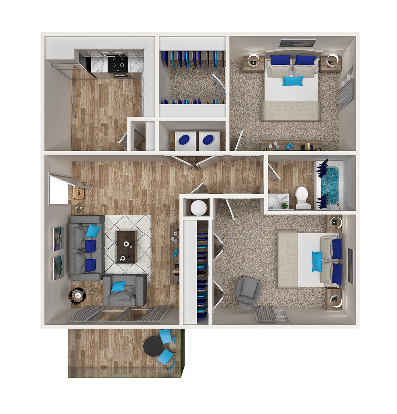 Two Bedroom One Bathroom - Jackson