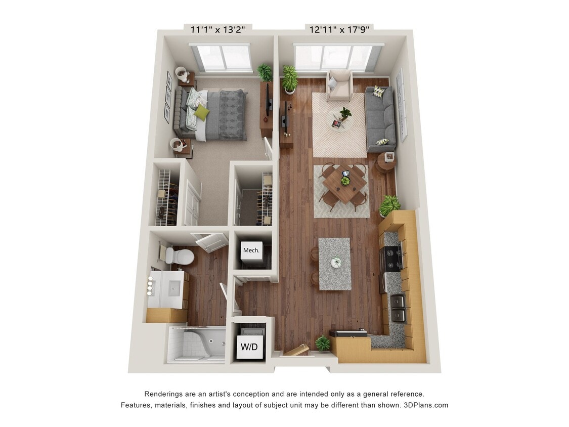 Floor Plan - One Bedroom B