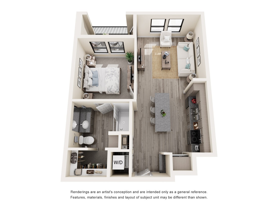 One Bed/One Bath - 666 Square Feet - One Bed/One Bath - 666 sq ft - 60% AMI