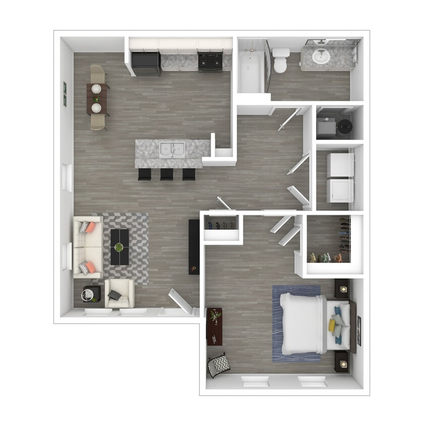 Floor Plan - 1 Bed 1 Bath Cottage