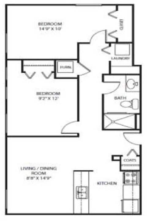 2 Bedroom - Model2A