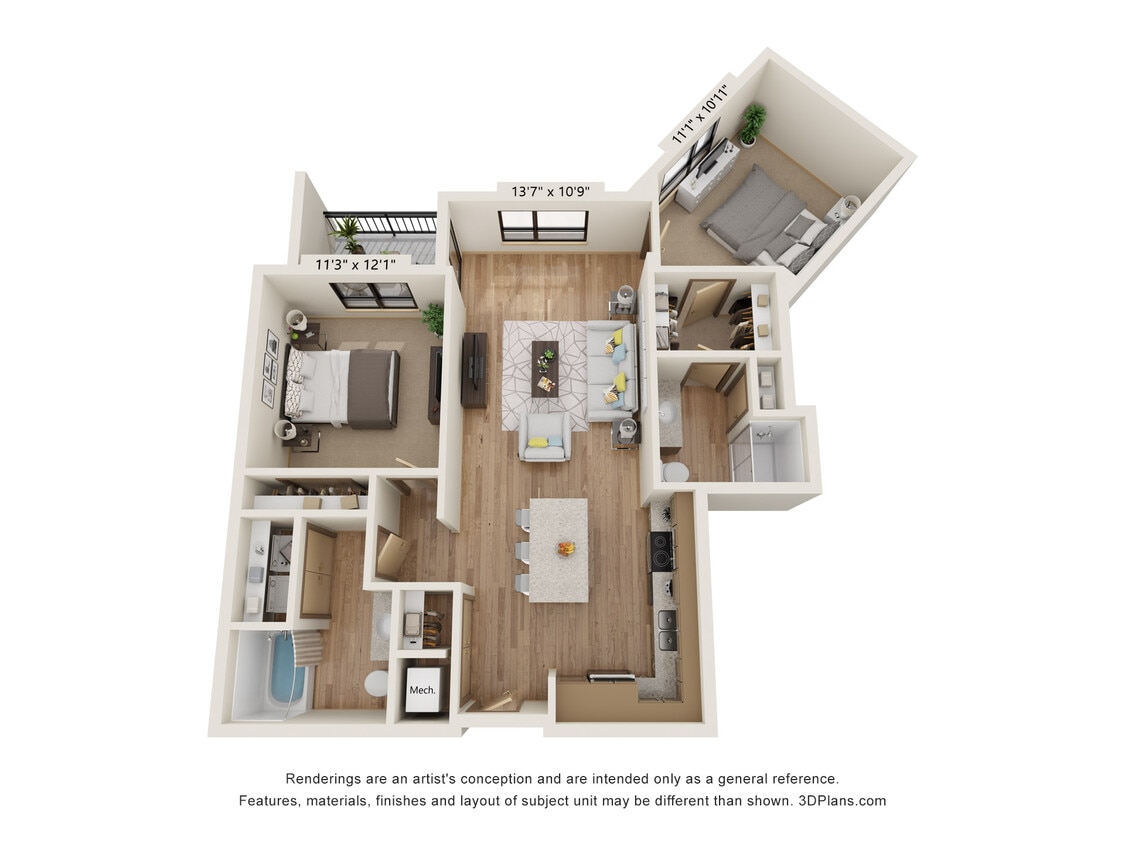 Floor Plan - SENIOR - 2 Bed, 2 Bath