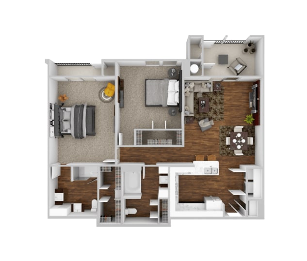 Floor Plan - Two Bedroom - Coltrane