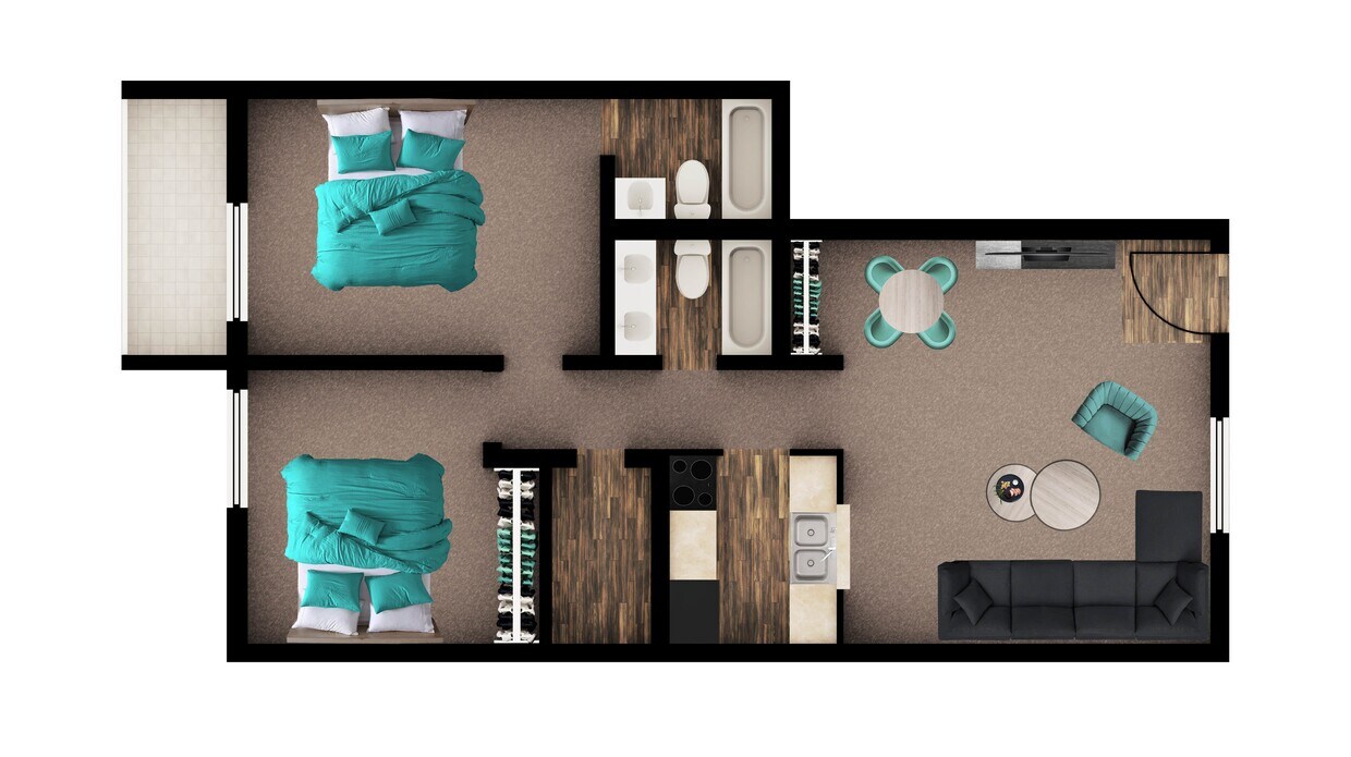 2 bed, 2 bath - B1 / Palo Verde