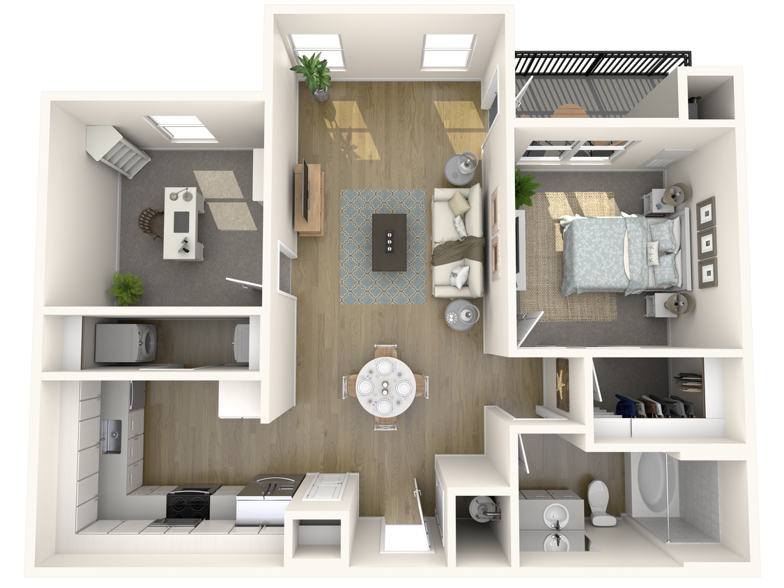 A5-D | 1x1 | 850 sq ft - A5-D
