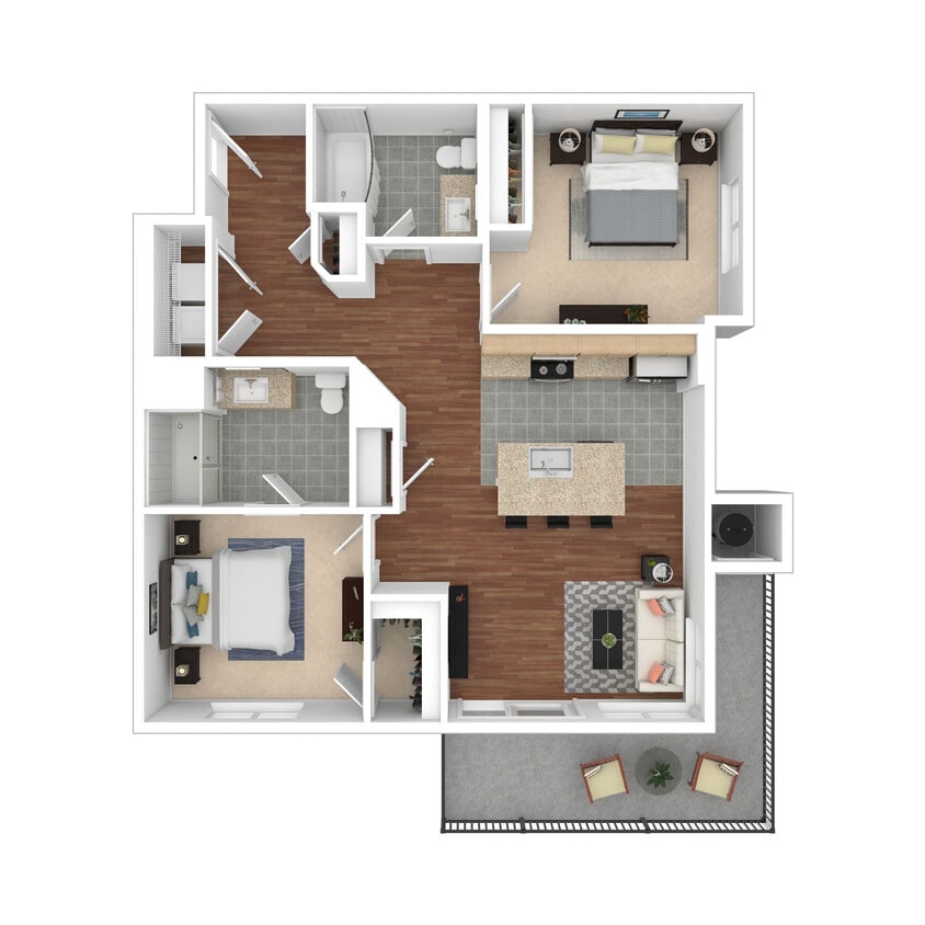 Floor Plan - 2X2 C