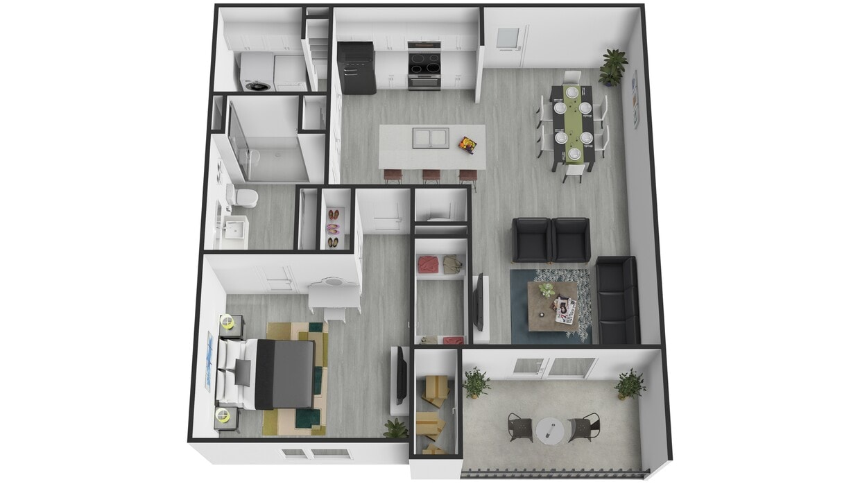 Floor Plan - 1 bed x 1 bath