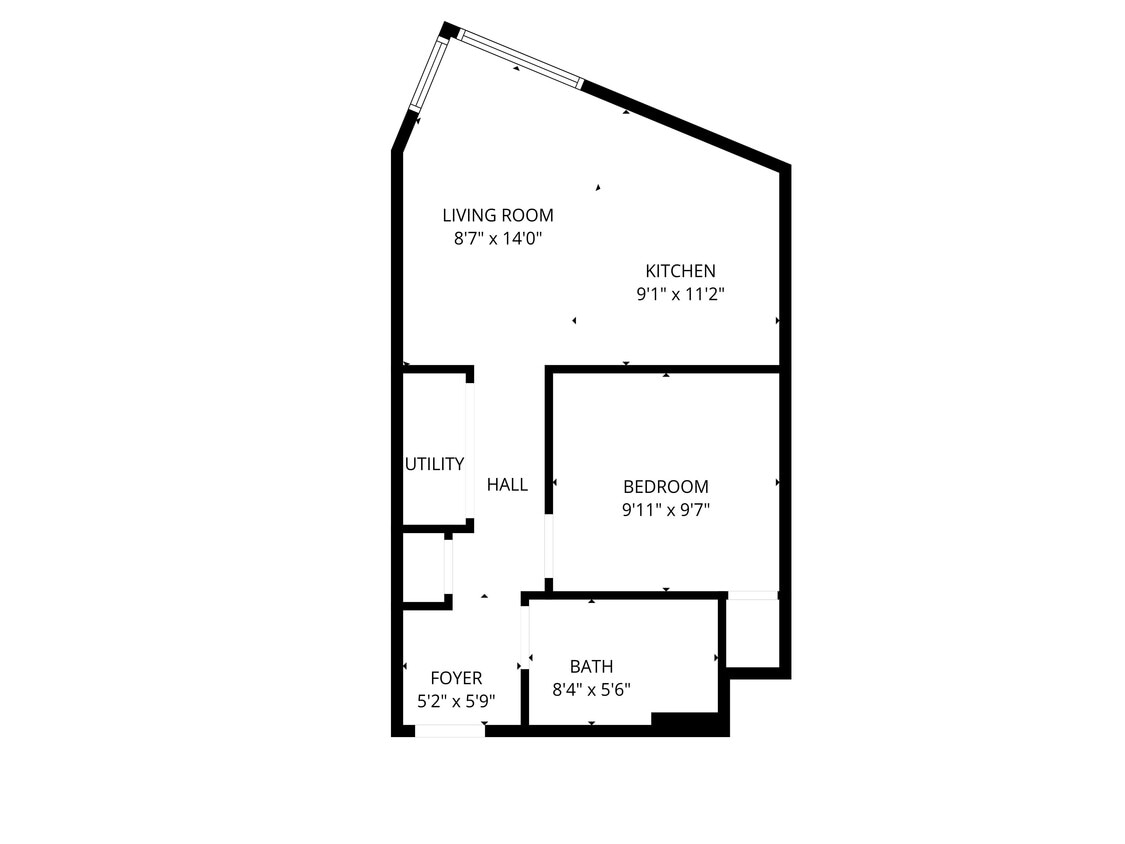 Floor Plan - One Bedroom Jr One Bath 
