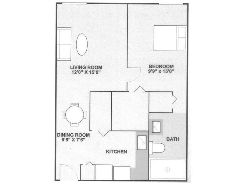 Floor Plan - 1 Bedroom