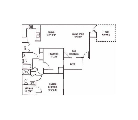 Floor Plan - N1 - LOWER COURTYARD TOWNHOME - 2 Bedroom, 2 Ba...
