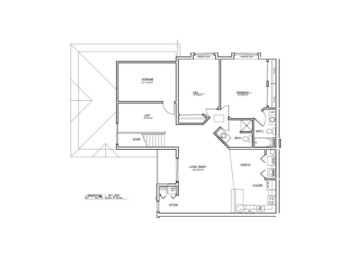Floor Plan - 2BR + Bonus Room - 2 Bath Upper