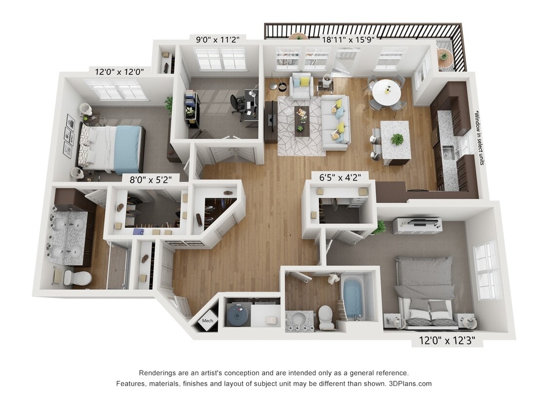 Floor Plan - 2x2 - B4