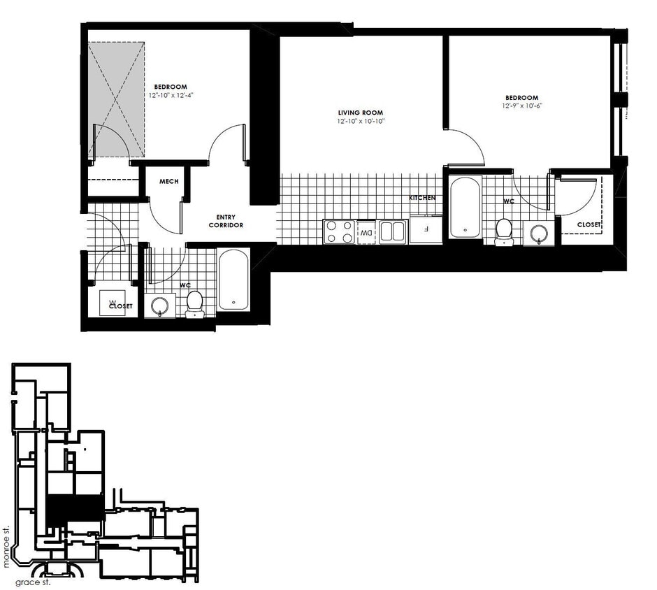 Floor Plan - 2B | 2B - 936