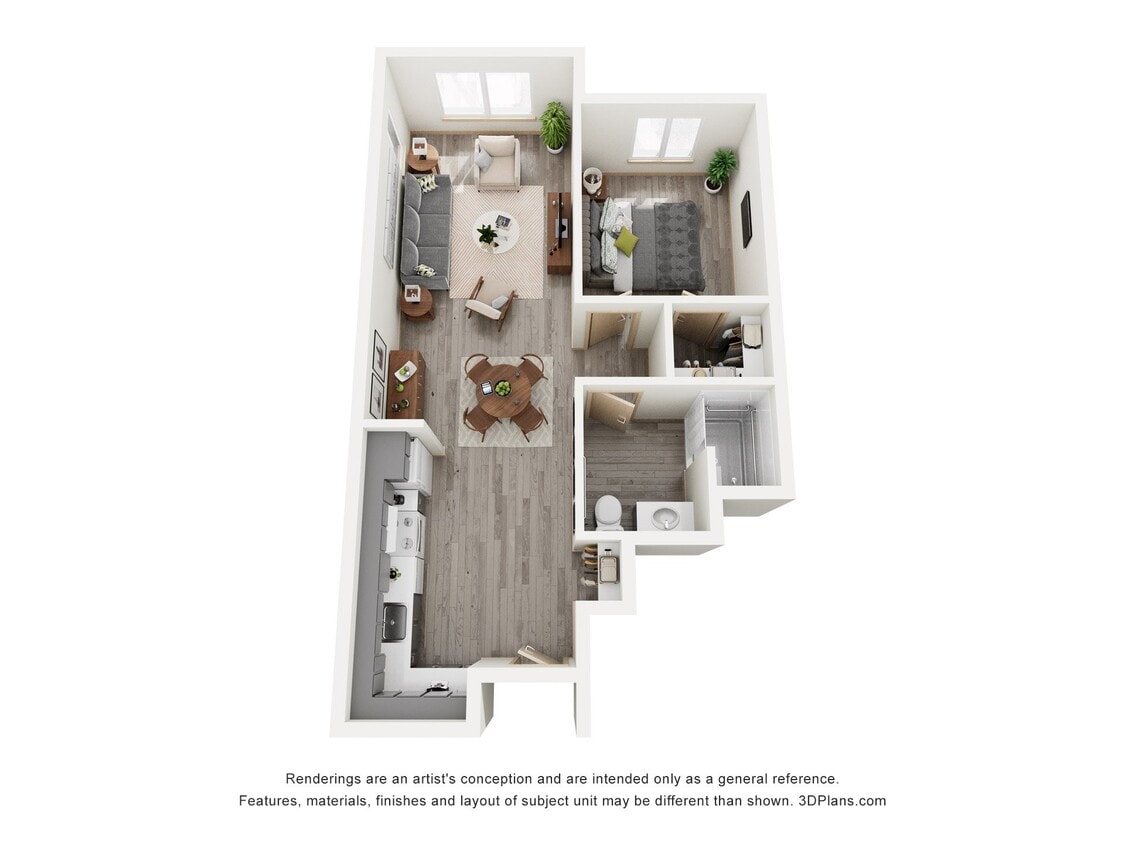 Floor Plan - One Bedroom