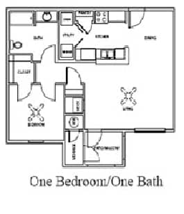 1BR/1BA - 1 Bedroom 1 Bathroom 
