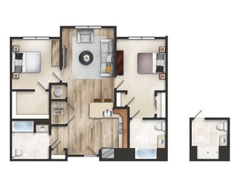 Floor Plan - Two-Bedroom