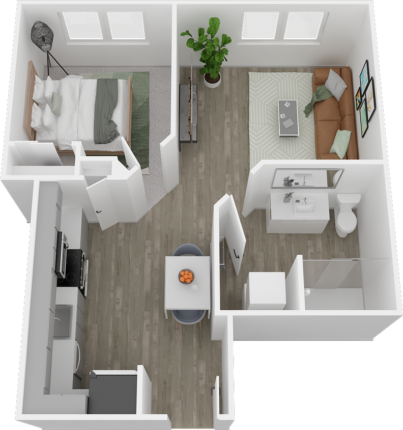 Floor Plan - 1 Bedroom