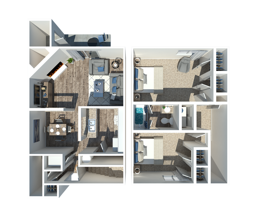 2b15 TH - 2 Bedroom 1.5 Bath