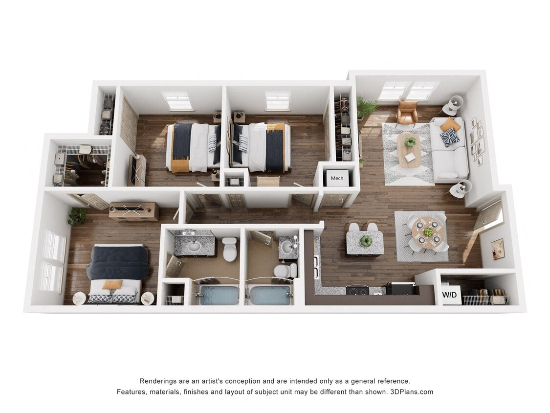 Floor Plan - 3 Bedrooms